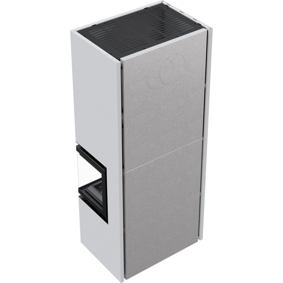 SIMPLE 8 BS prawy z zabudową BOX stalowy - biały