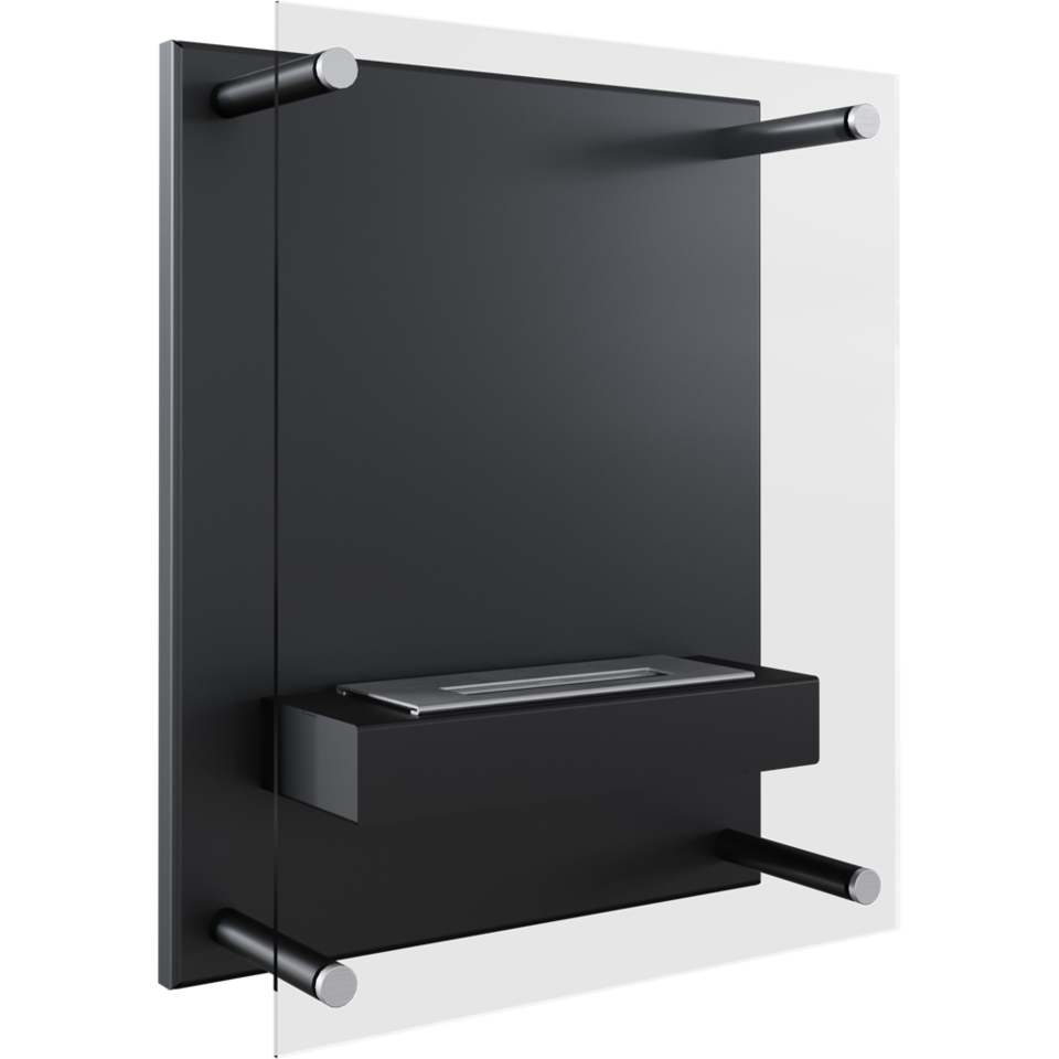 Biokominek GLASS czarny
