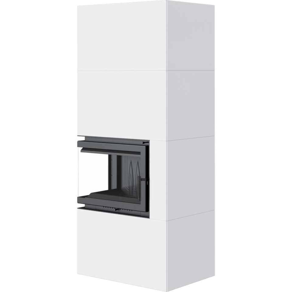 SIMPLE 8 BS lewy z zabudową BOX stalowy - biały