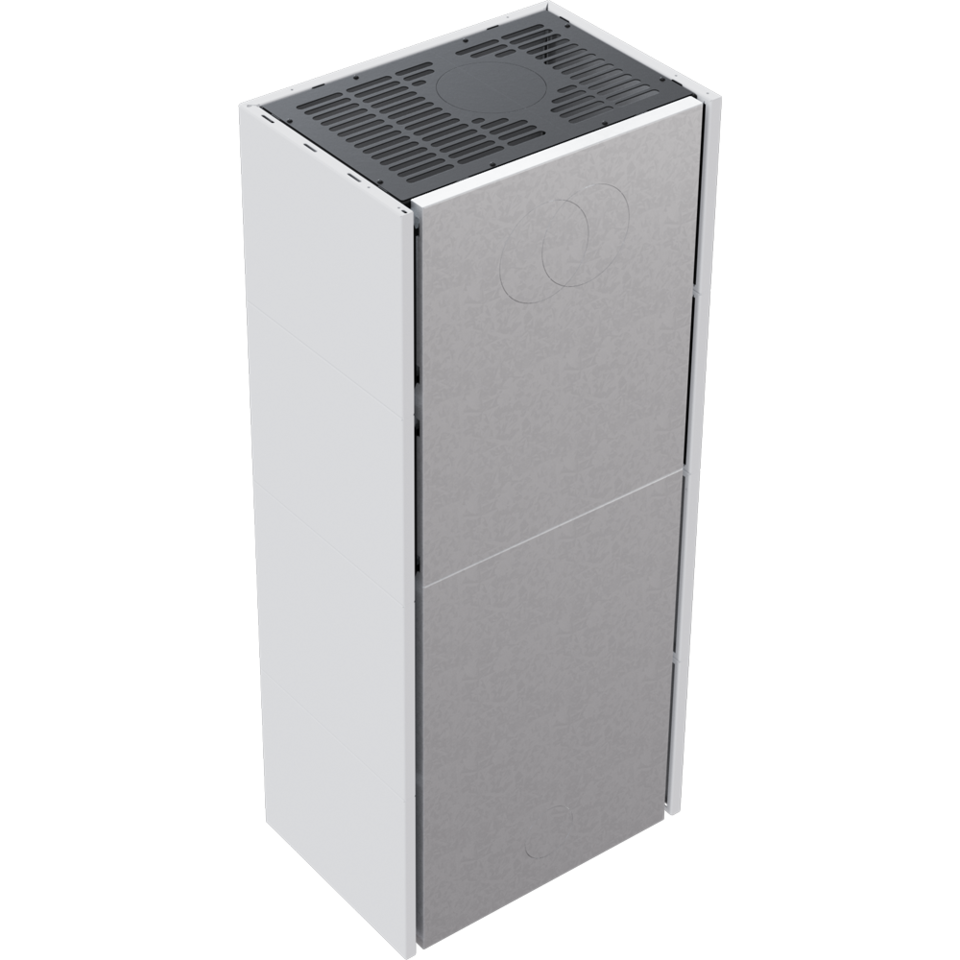 SIMPLE 8 BS lewy z zabudową BOX stalowy - biały