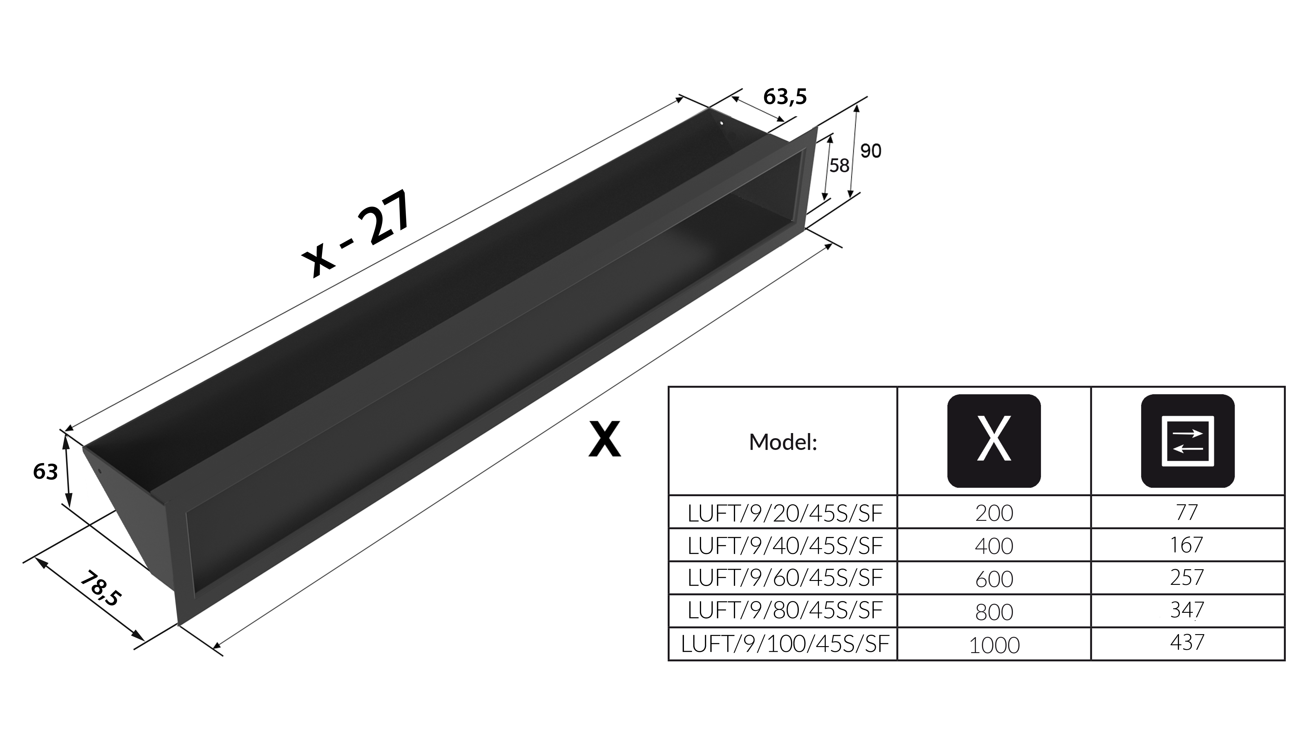 Luft sf biały 9x60