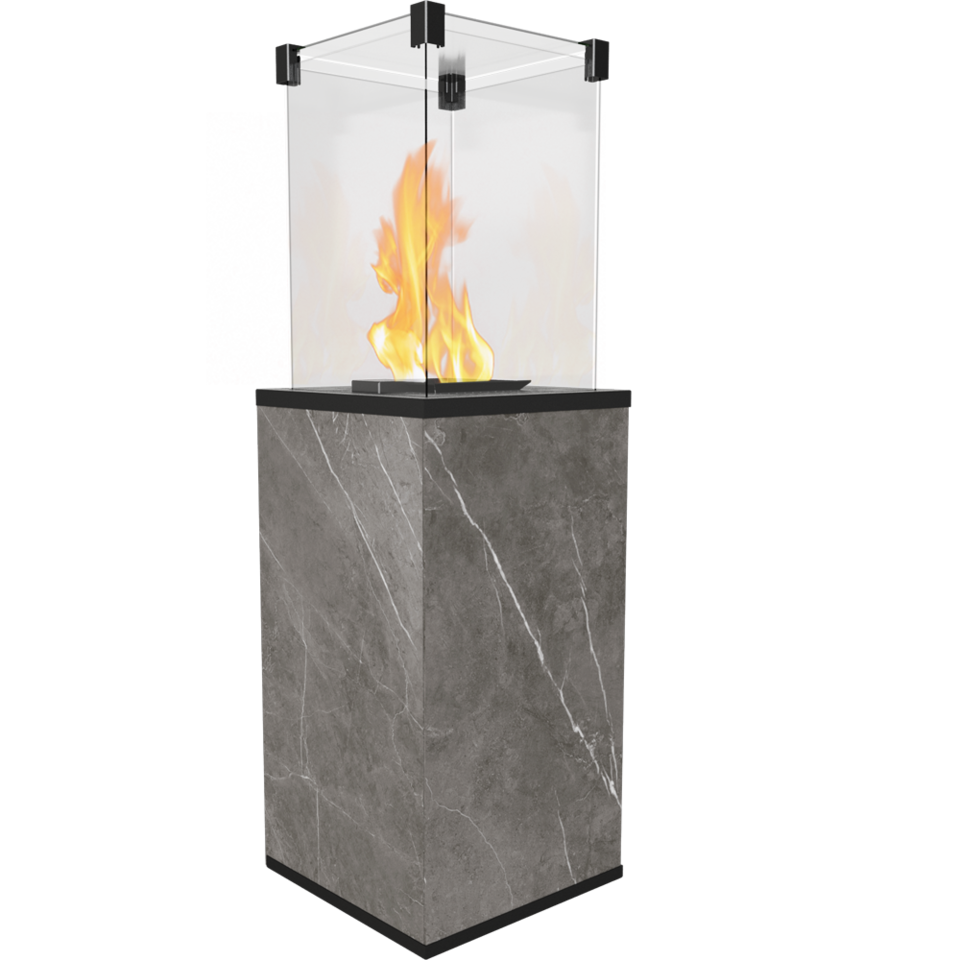 Ogrzewacz gazowy wolnostojący PATIO spiek kwarcowy NATURALI PIETRA GREY - sterowanie manualne