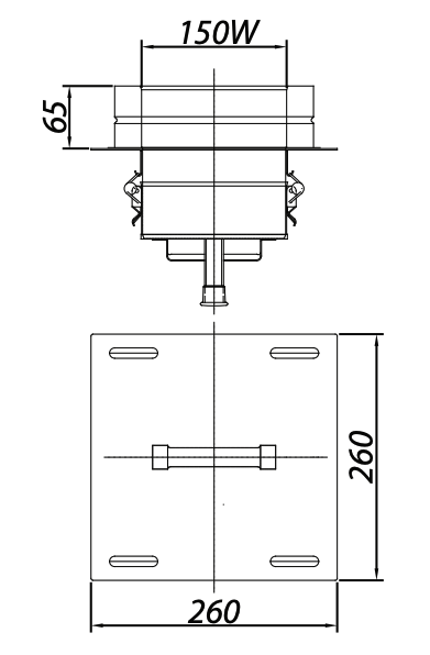 Adam DW płyta początkowa z deklem fi 150