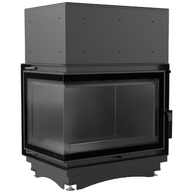 Wkłady kominkowe wodne Kominek z płaszczem wodnym Zuzia Lewy BS PW 12 kW Deco