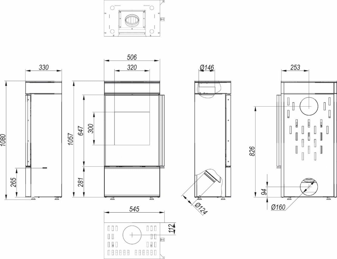 Wymiary kozy Defro Cube Mini