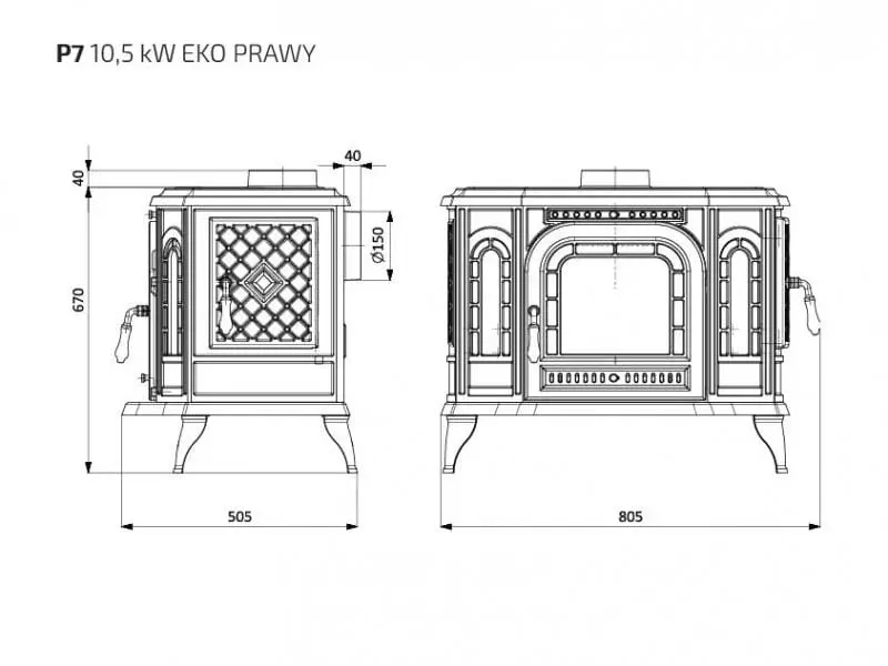 Kawmet p7 wymiary
