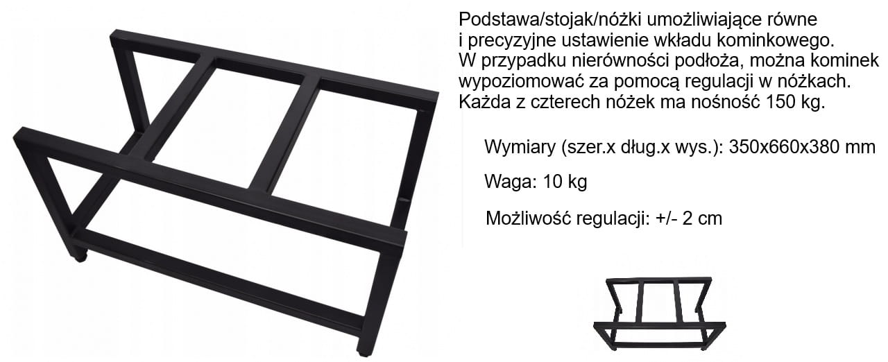 Podstawa stojak do komina Kawmet W6 rysunek i informacje