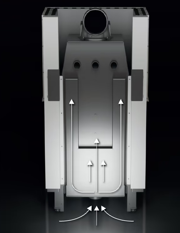 Kominek stalowy Regnor 600 400 7 kW - system przepływu powietrza.jpg