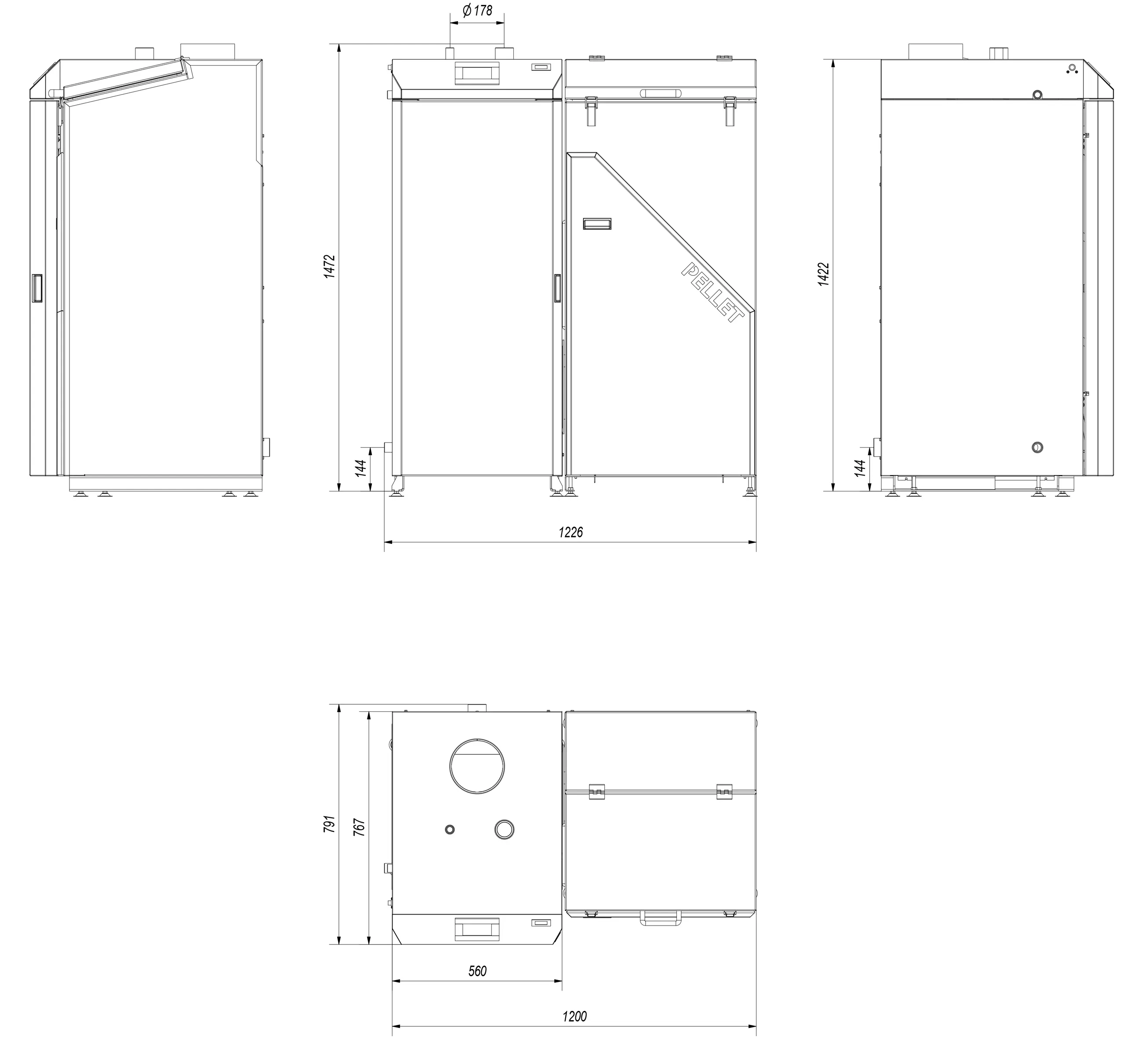 Wymiary Bal Eko 24 na pelet
