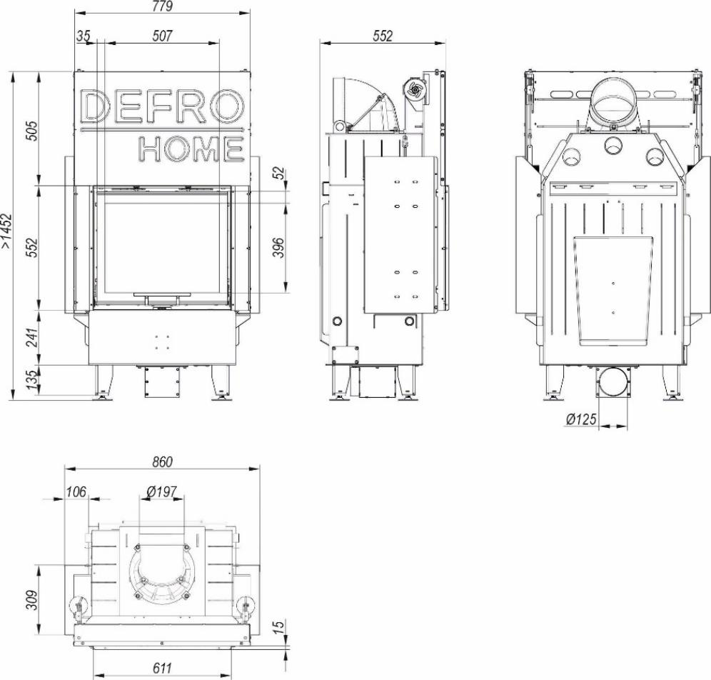 Schemat kominka Intra S G