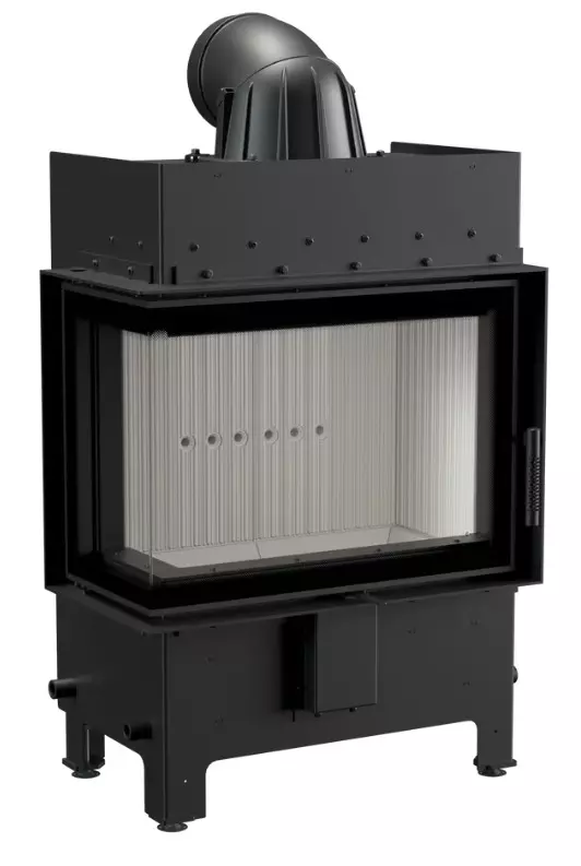 Kominek Stalowy Lucy Slim 8 kW w wersji narożnej lewej