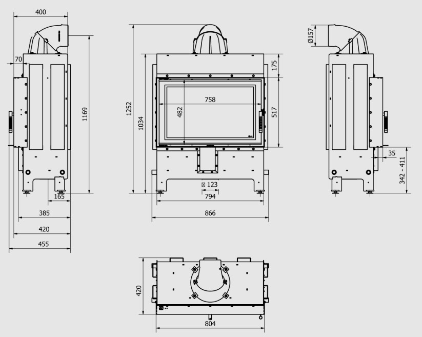 Wymiary Lucy Slim 10 kW