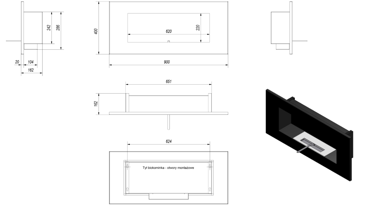 Delta 2 Czarny Horizontal z certyfikatem Tuv